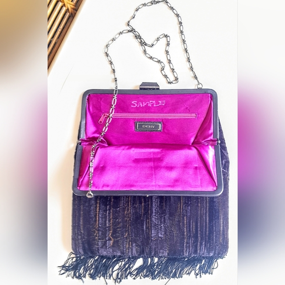 VTG.DKNY SAMPLE EVENING CROSSBODY CRUSHED VELVET ONE-OF-A-KIND - Picture 5 of 5